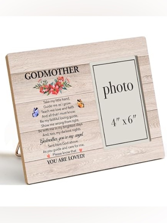 Other - Godmother Floral Photo Frame Look 4x6
